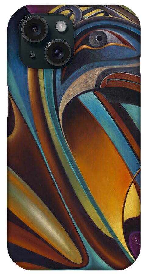 Abstract iPhone Case featuring the painting Dynamic Series #17 by Ricardo Chavez-Mendez