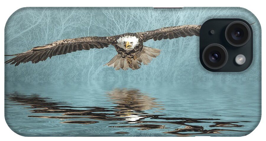 Bald Eagle iPhone Case featuring the photograph Eagle on Misty Lake by Brian Tarr