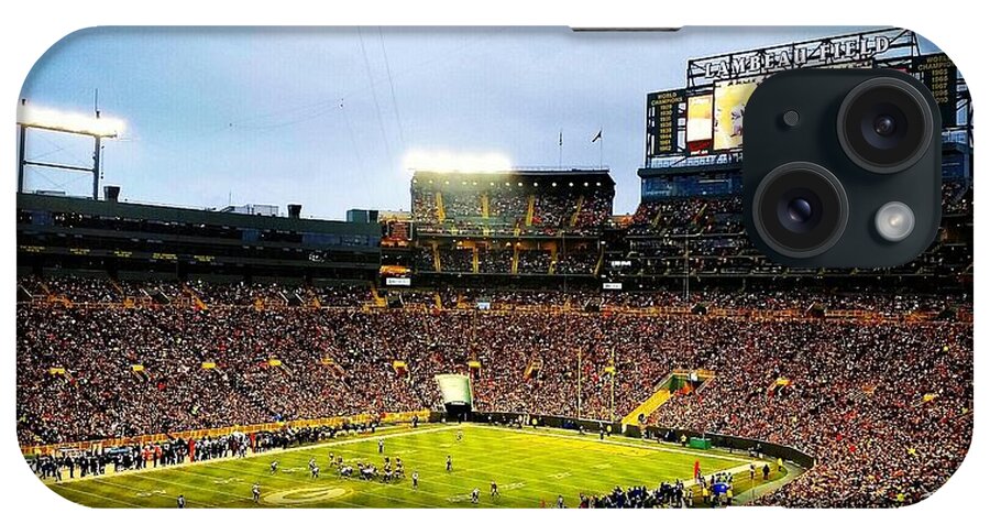 Lambeau Field iPhone Case featuring the photograph Eagles Fly at Lambeau by Adam Milsted