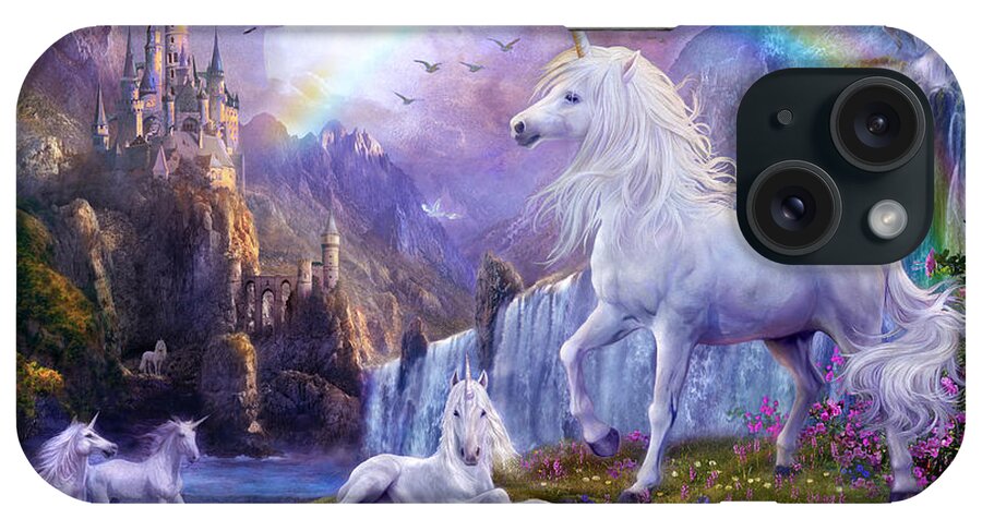 Unicorn iPhone Case featuring the digital art Early Evening by MGL Meiklejohn Graphics Licensing