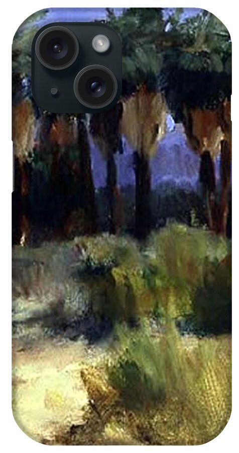 Palm Springs Area iPhone Case featuring the painting This is Home Thousand Palms Preserve by Maria Hunt