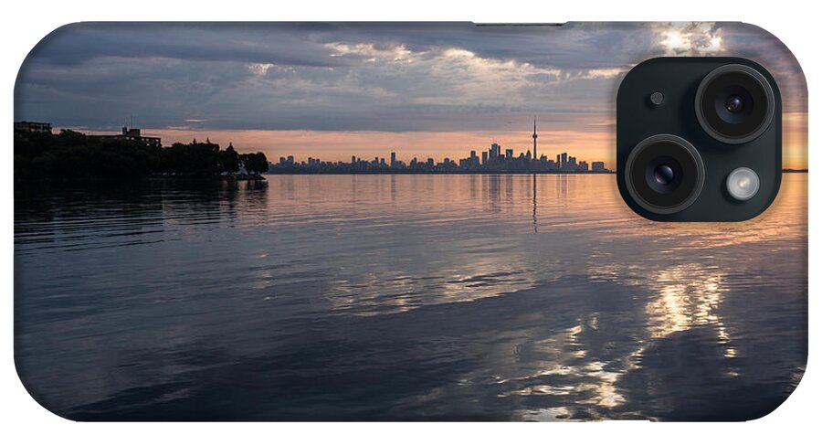 Toronto iPhone Case featuring the photograph Early Morning Reflections - Lake Ontario and Downtown Toronto Skyline by Georgia Mizuleva