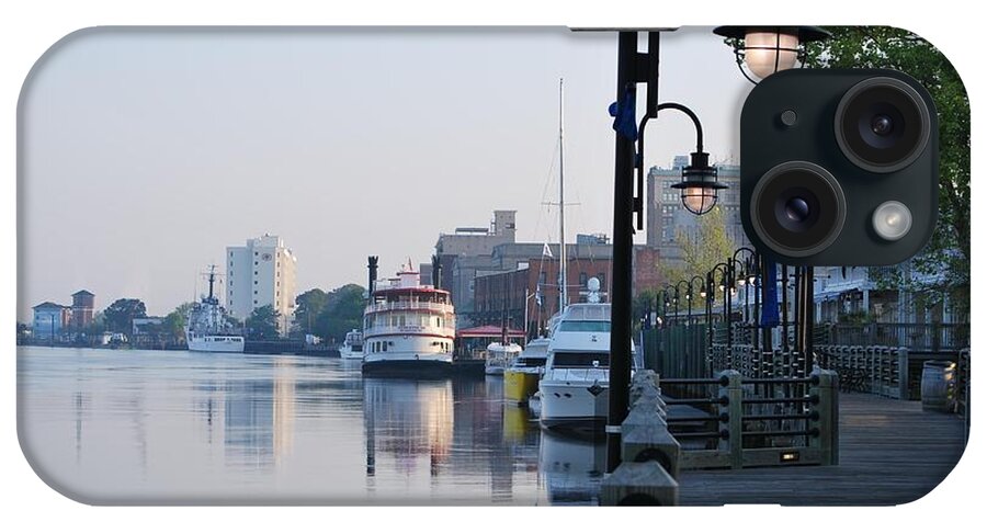 Green iPhone Case featuring the photograph Early Morning Walk Along the River by Bob Sample
