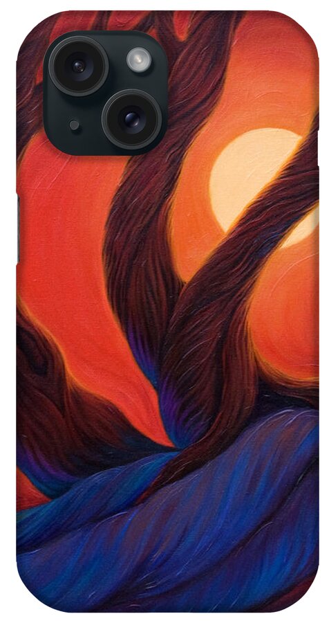 Trees iPhone Case featuring the painting Earth Wind Fire by Sandi Whetzel