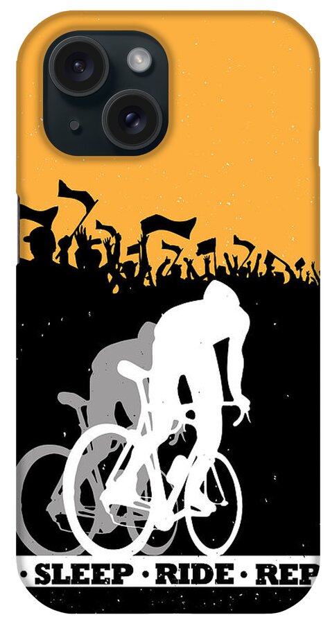 eat Sleep Ride Repeat iPhone Case featuring the painting Eat Sleep Ride Repeat by Sassan Filsoof