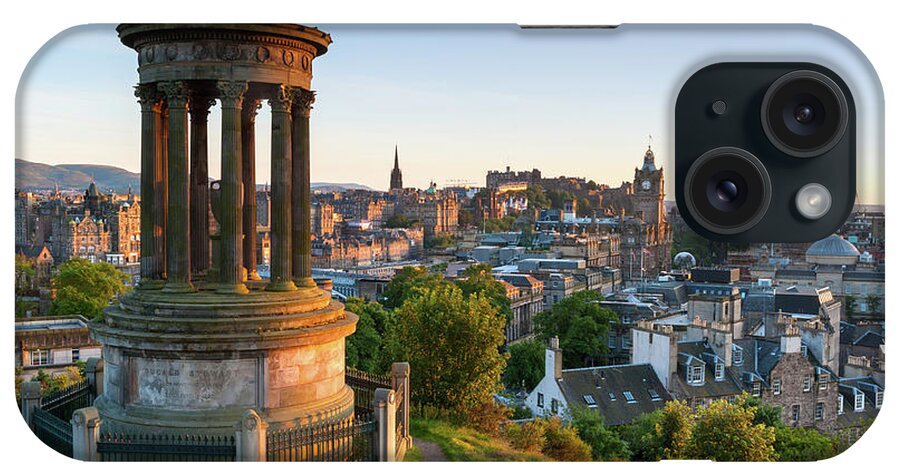 Lothian iPhone Case featuring the photograph Edinburgh Cityscape From Calton Hill by Chrishepburn