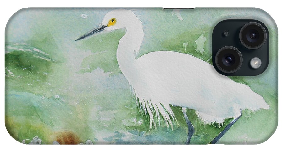 Egret iPhone Case featuring the painting Egret 2 by Christine Lathrop