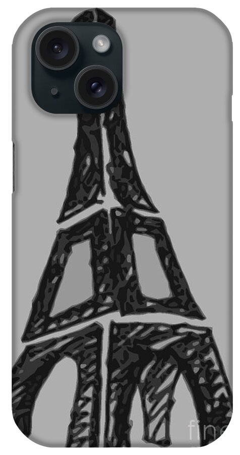  iPhone Case featuring the digital art Eiffel Tower Graphic by Robyn Saunders