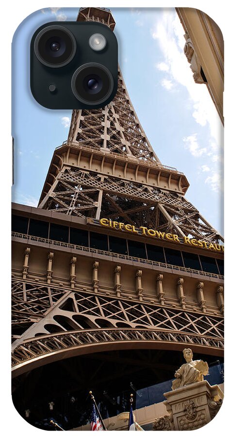 Eiffel Tower Located In Las Vegas iPhone Case featuring the photograph Eiffel Tower Restaurant - Las Vegas by Winston D Munnings