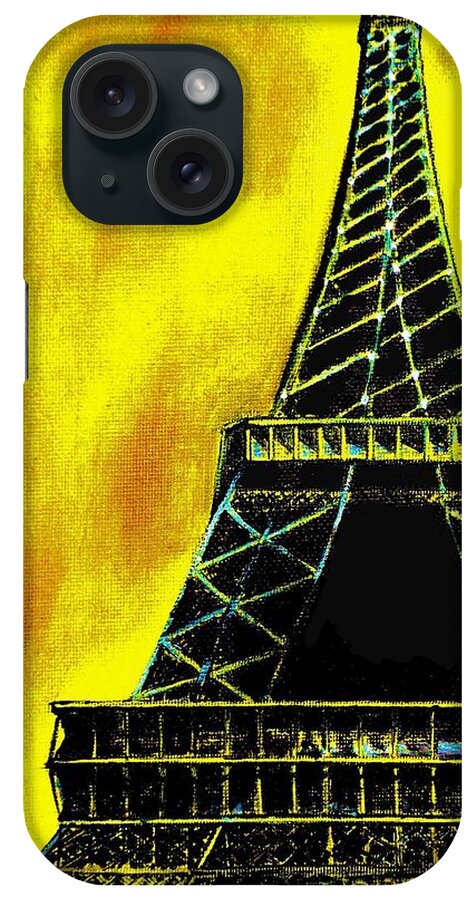 Eiffel Tower iPhone Case featuring the painting Eiffel Tower by Victoria Rhodehouse