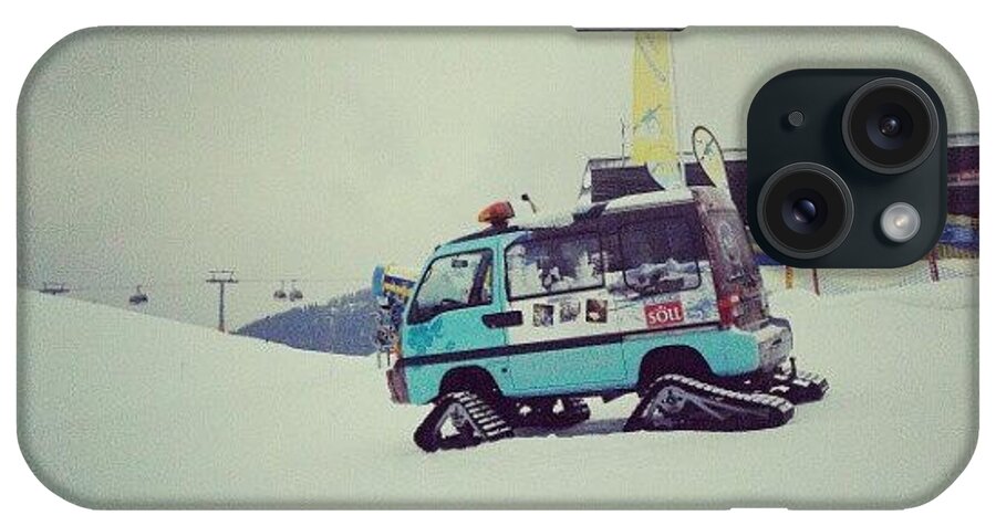 Mountains iPhone Case featuring the photograph Ein Bus. #austria #wintermood #winter by Maria Trofimova