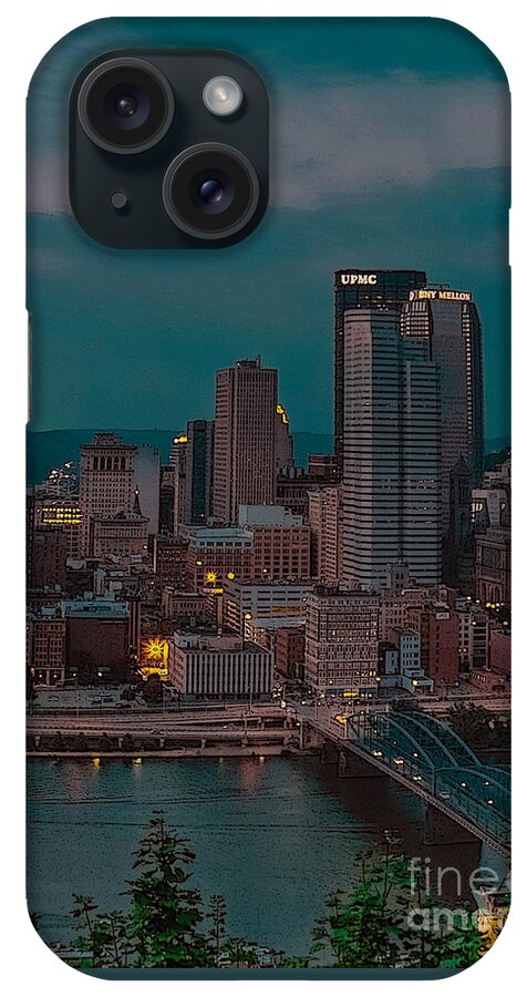 Electric Steel City iPhone Case featuring the photograph Electric Steel City by Charlie Cliques
