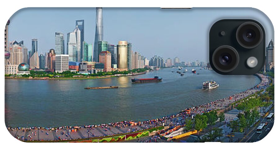 Photography iPhone Case featuring the photograph Elevated View Of Skylines, Oriental by Panoramic Images