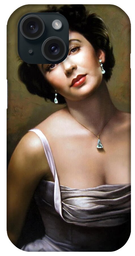 Elizabeth Taylor iPhone Case featuring the painting Elizabeth Taylor by Yoo Choong Yeul