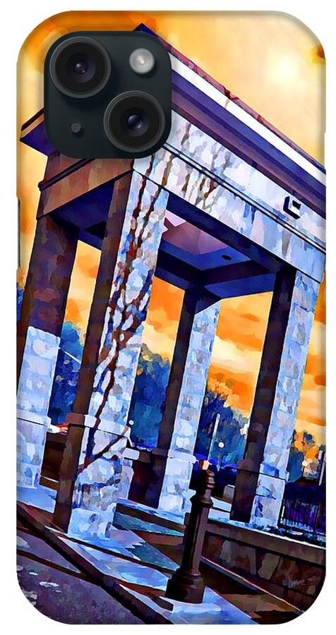 Ellicott iPhone Case featuring the digital art Ellicott City Courthouse Path by Stephen Younts