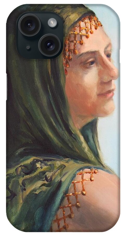 Portrait iPhone Case featuring the painting Elnora by Marian Berg