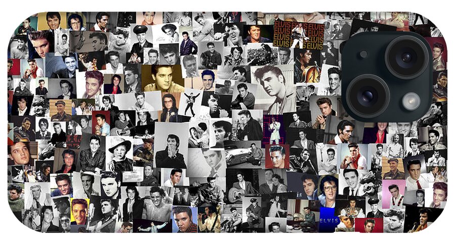 Elvis Presley iPhone Case featuring the photograph Elvis Presley Collage art Canvas Print by Chris Smith