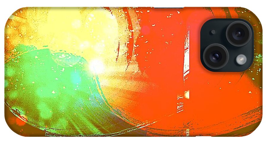 Art iPhone Case featuring the mixed media Emergent Sun by Michelle Stradford