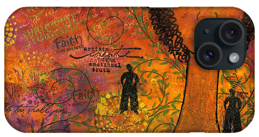 Acrylic iPhone Case featuring the mixed media Emotional Truth by Angela L Walker