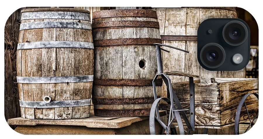 Barrel iPhone Case featuring the photograph Emptied Barrels by Heather Applegate