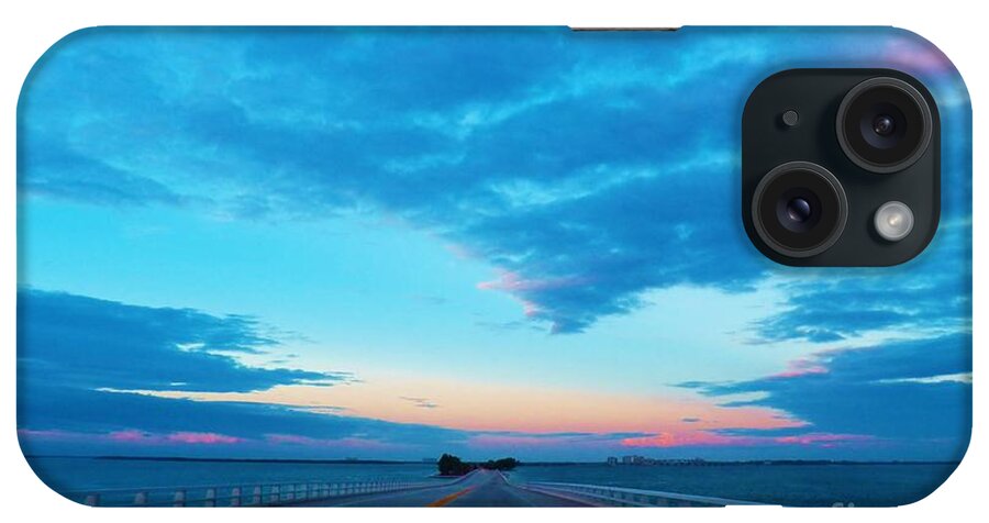 Sunset iPhone Case featuring the photograph Endless Bridge by Judy Via-Wolff