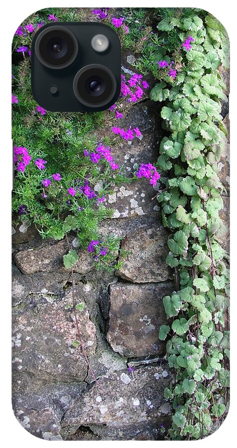 English Garden Wall iPhone Case featuring the photograph English Garden Wall by Bev Conover