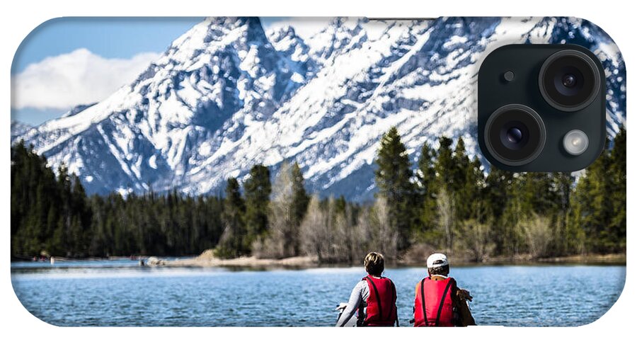Lake iPhone Case featuring the photograph Enjoying the Majestic Grand Tetons by Phillip Rubino