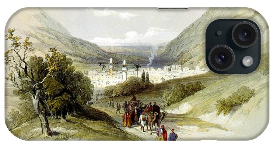 Nablus iPhone Case featuring the photograph Entrance and Exit to Nablus Shechem by Munir Alawi