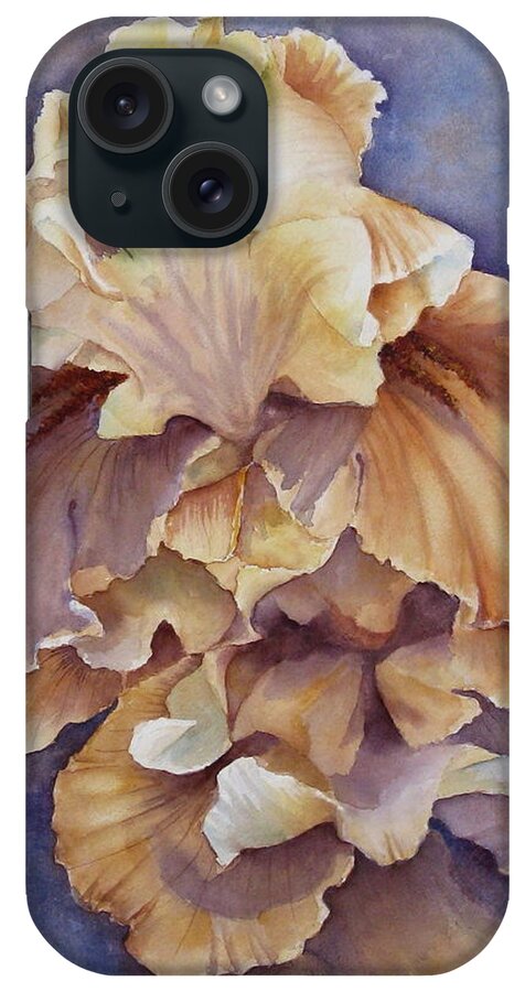 Flower iPhone Case featuring the painting Eruption II--Flower of Rebirth by Mary McCullah