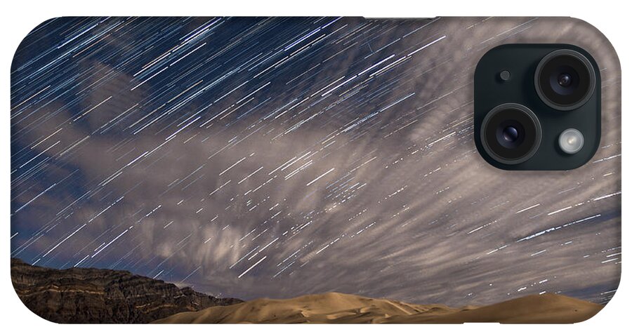 California iPhone Case featuring the photograph Eureka Dunes Star Trails by Cat Connor