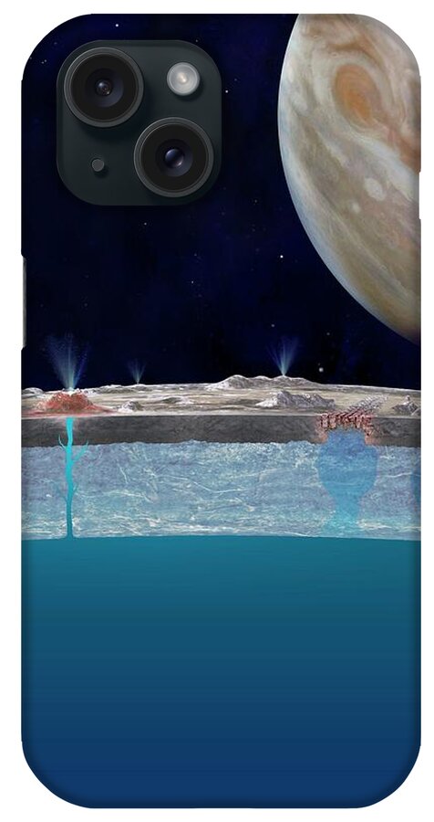Artwork iPhone Case featuring the photograph Europa's Surface Ocean by Nasa/jpl-caltech