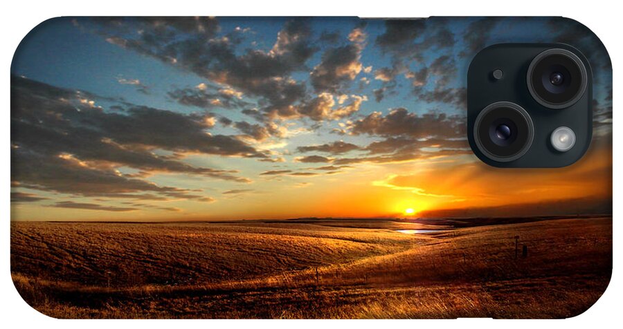 Sunset iPhone Case featuring the photograph Evening Glow in Chase County by Rod Seel