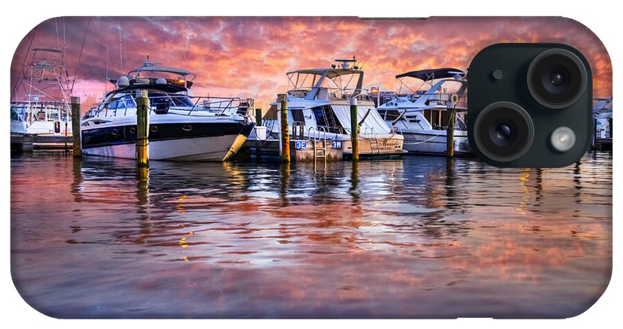 Boats iPhone Case featuring the photograph Evening Harbor by Debra and Dave Vanderlaan