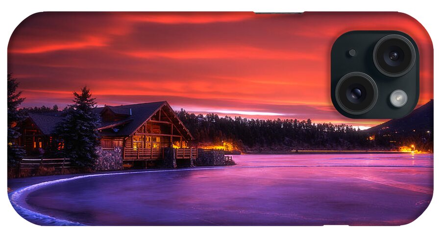 Sunrise iPhone Case featuring the photograph Evergreen Lake Sunrise by Darren White
