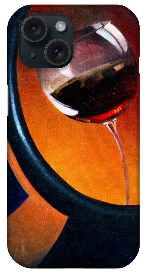 Wine iPhone Case featuring the painting Eye Spy Something Red by T S Carson