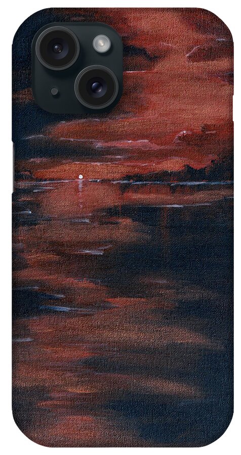 Sunset iPhone Case featuring the painting Fading Light by Donna Blackhall