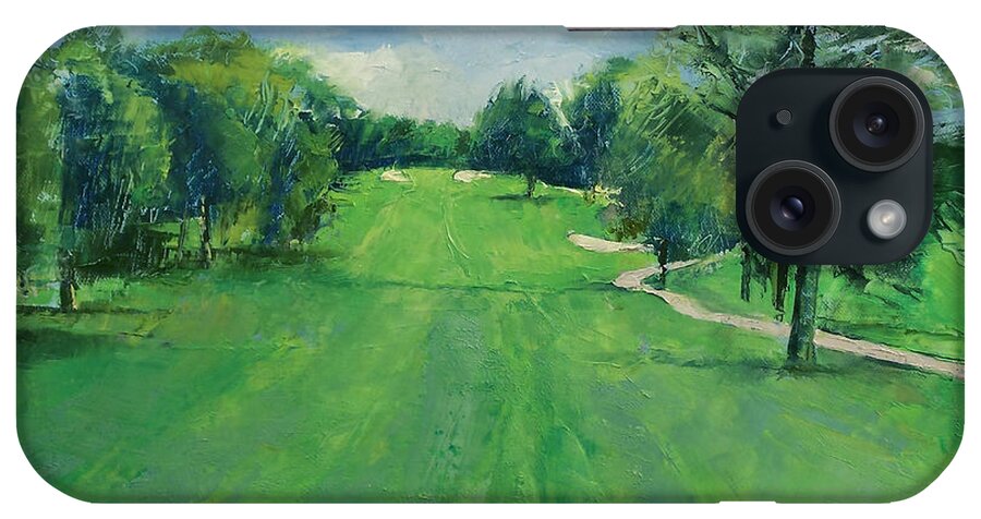 Fairway iPhone Case featuring the painting Fairway to the 11th Hole by Michael Creese