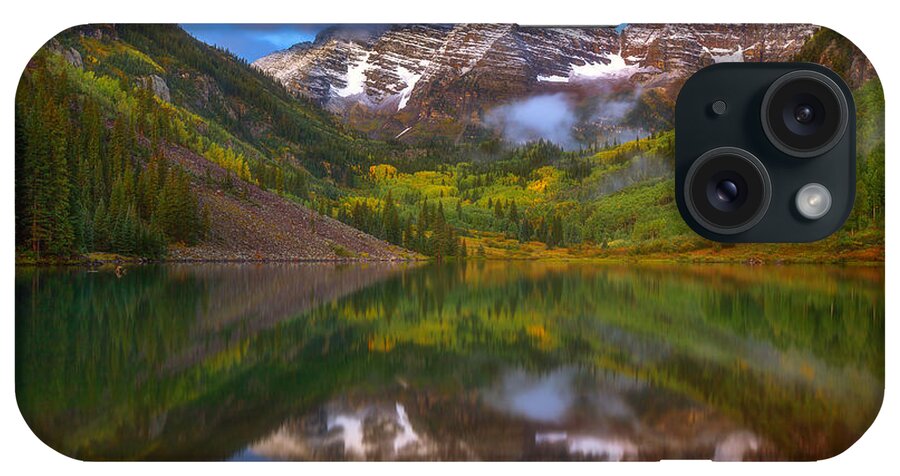 Maroon Bells iPhone Case featuring the photograph Fall Begins by Darren White
