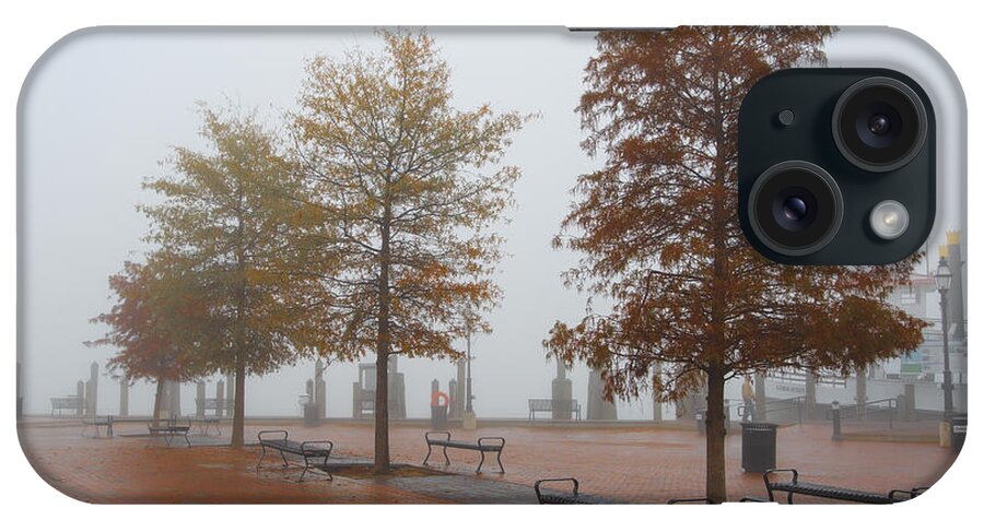 City Dock iPhone Case featuring the photograph Fall Fog by Jennifer Casey