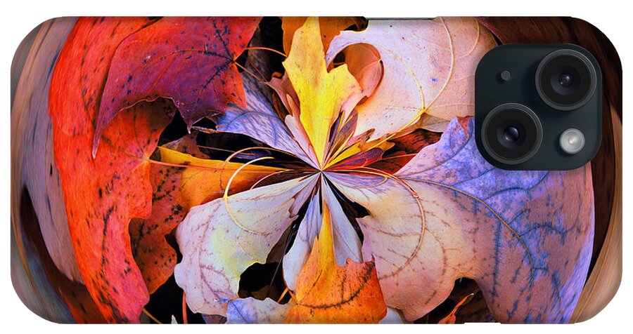 Orb iPhone Case featuring the photograph Fall Leaves Orb by Bill Barber