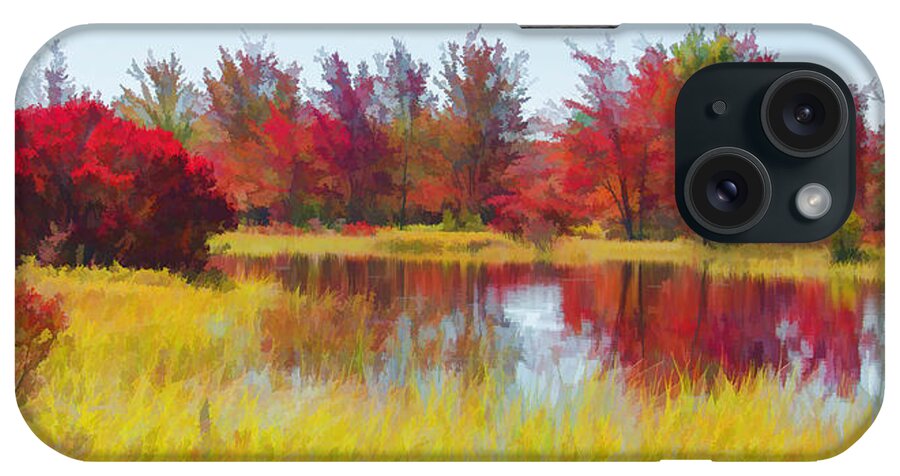 Fall iPhone Case featuring the photograph Fall Reds Reflection by Beth Venner