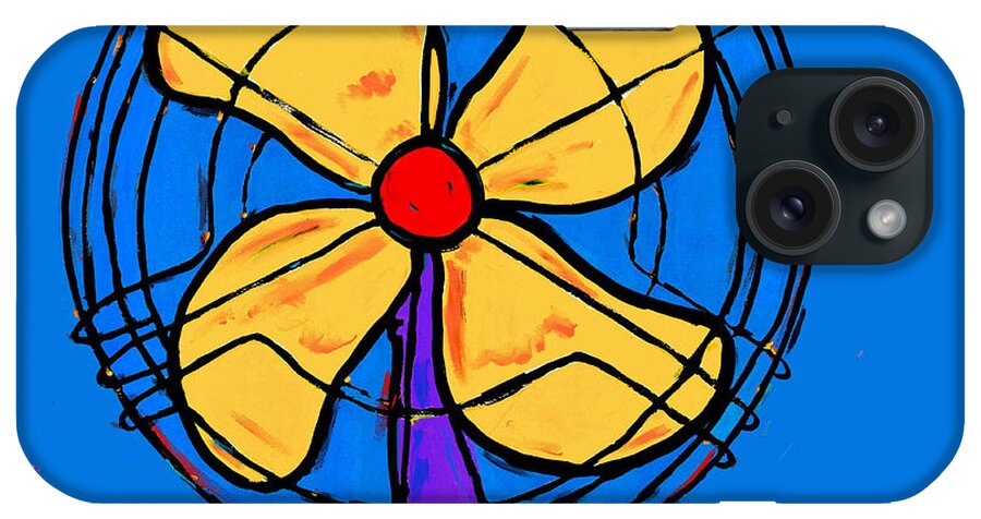 Antique Fan iPhone Case featuring the painting Fan Of Color by Dale Moses