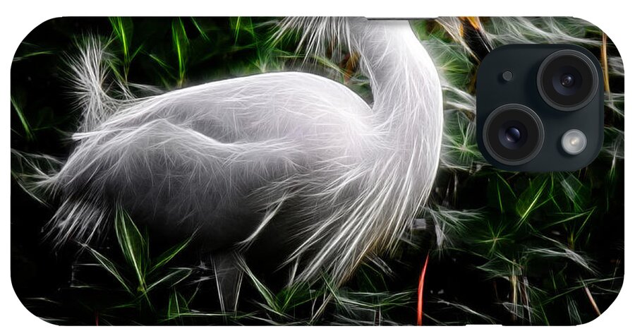 Egret iPhone 15 Case featuring the photograph Fancy Feathers by Lucy VanSwearingen