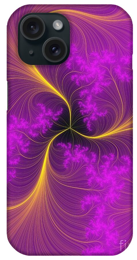 Fractal iPhone Case featuring the digital art Fancy Feathers by Sharon Woerner