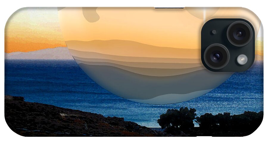 Augusta Stylianou iPhone Case featuring the digital art Giant Planet by Augusta Stylianou