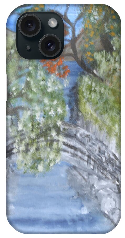 Trees iPhone Case featuring the painting Far Off Place by Suzanne Surber