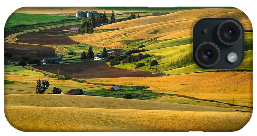 The Palouse iPhone Case featuring the photograph Farm Life by Gene Garnace
