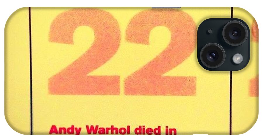 Warhol iPhone Case featuring the photograph Feb 22.
r.i.p. Andy Warhol
#popart by David S Chang