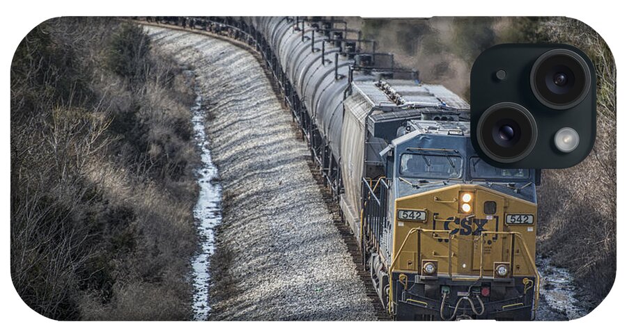 Csx Railroad iPhone Case featuring the photograph February 12. 2015 - CSX engine 542 by Jim Pearson