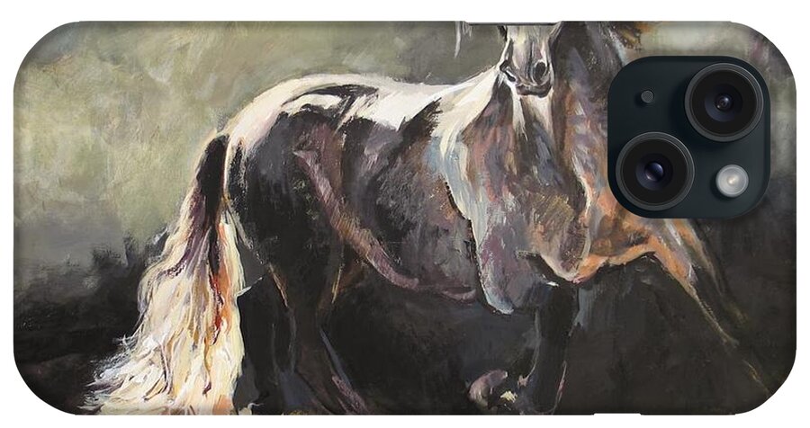 Horse iPhone Case featuring the painting Feeling by Tigran Ghulyan